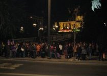 Manifestación. Inicio en el Triunfo