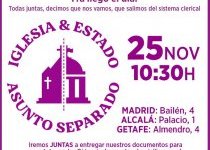 APOSTASIA FEMINISTA MADRID 25 NOVIEMBRE